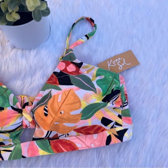 NWT Kona Sol Women’s V-Neck Knot Bikini Top - Picture 13 of 17